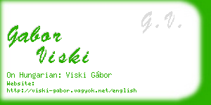 gabor viski business card