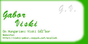 gabor viski business card